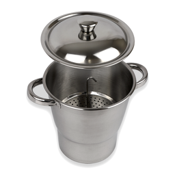 Cuscuzeira Inox 16cm Individual Pequena Fratelli Panela de Cuscuz Nordestino com Tampa - 4