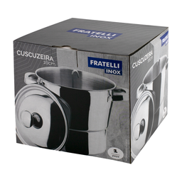 Cuscuzeira Inox 16cm Individual Pequena Fratelli Panela de Cuscuz Nordestino com Tampa - 9