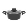 Panela Média Preta 2,7 Litros Com Tampa De Vidro - 1