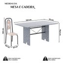 Ver imagem 3 de Conjunto Sala de Jantar com 6 Cadeiras Lara Prata/Bege