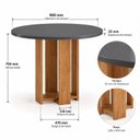 Ver imagem 3 de Conjunto Sala de Jantar 4 Lugares Mesa Redonda Tampo de MDF Jady