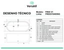 Ver imagem 2 de BANHEIRA DE IMERSÃO FREESTANDING PRETA 175x76x66 – EVEREST ELEGANZA  - VERSATIL