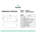 Ver imagem 2 de BANHEIRA DE IMERSÃO FREESTANDING PRETA 175x76x66 – EVEREST ELEGANZA - VERSATIL