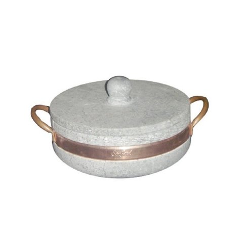 Tacho De Pedra Sabão Com Alça De Cobre 2,0 Litros