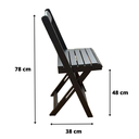 Ver imagem 2 de Conjunto Mesa Dobrável 4 Cadeiras Preto Bares Restaurantes