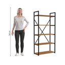 Ver imagem 4 de Estante Alta Kappesberg 5 Prateleiras Industrial Canela/preto Fosco 150cm X 72cm