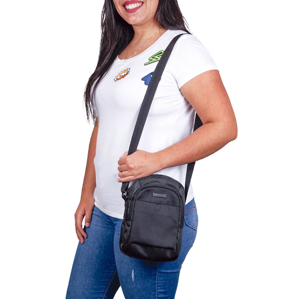 Bolsa Tiracolo Sestini Focuz F Preto - 7