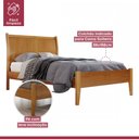 Ver imagem 3 de Cama de Solteiro Classic 90cm Madeira Maciça Amêndoa Mel - Josandro