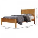 Ver imagem 4 de Cama de Solteiro Classic 90cm Madeira Maciça Amêndoa Mel - Josandro