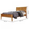 Cama de Solteiro Classic 90cm Madeira Maciça Amêndoa Mel - Josandro - 4