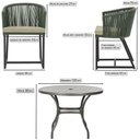Ver imagem 5 de Mesa e 6 Cadeiras e Noronha Preto E7 Trama Original Verde