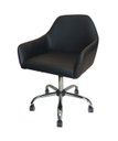 Ver imagem 3 de Poltrona Giratória Diamante Corino Base Cromada Regulagem de Altura Escritório Recepção Home Office