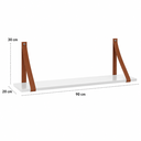 Ver imagem 5 de Kit 2 Prateleiras Suporte Gold 100% MDF 90x20x30 cm Rose 51540 Matic