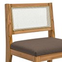 Ver imagem 4 de Banqueta Alta Brunella 99cm com Encosto Telinha Estilo Palha Linho Marrom - Abmaza