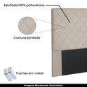 Ver imagem 4 de Cabeceira Decorativa Queen Size 1,60M Givenchy Suede Bege - Gran Belo