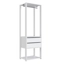 Ver imagem 5 de Guarda Roupa Modulado Closet 2 Gavetas Cabideiro MDP Branco Multimóveis 60cm