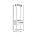 Ver imagem 3 de Guarda Roupa Modulado Closet 2 Gavetas Cabideiro MDP Branco Multimóveis 60cm