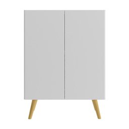 Gabinete Banheiro 2 Portas Retrô 63cm Multimóveis MP5006 Branco/Natural - 6