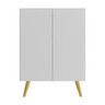 Gabinete Banheiro 2 Portas Retrô 63cm Multimóveis Mp5006 Branco/natural - 6