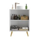 Ver imagem 5 de Gabinete Banheiro 2 Portas Retrô 63cm Multimóveis Mp5006 Branco/natural