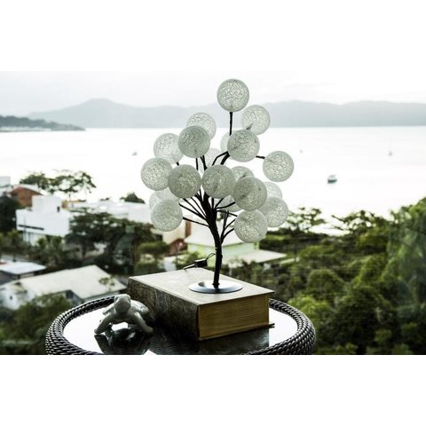 Árvore luminária LED bonsai abajur 24 bolinhas Bivolt