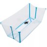 Banheira Banho Dobrável Portátil Flexivel Bebe Stokke Azul - 1