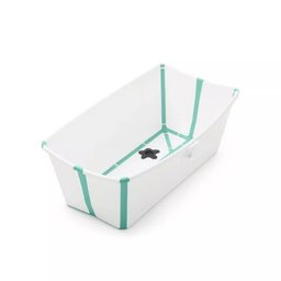 Banheira Banho Dobrável Portátil Flexivel Bebe Stokke Verde - 1