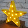 Luminária Abajur Estrela Amarela Com Luz Led Mesa E Parede - 3
