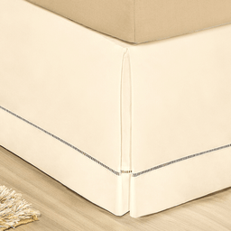 Saia box para cama Casal king algodao ponto palito 180 Fios veste fácil = hotel - 2