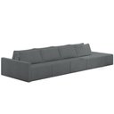 Ver imagem 1 de Sofá Ilha Modular para Sala 432cm com Puff Dublin K01 Bouclê Cinza - Lyam Decor