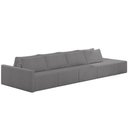 Ver imagem 1 de Sofá Ilha Modular para Sala 432cm com Puff Dublin K01 Bouclê Cinza - Lyam Decor