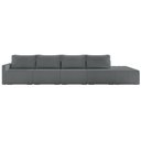 Ver imagem 3 de Sofá Ilha Modular para Sala 432cm com Puff Dublin K01 Bouclê Cinza - Lyam Decor