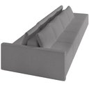 Ver imagem 6 de Sofá Ilha Modular para Sala 432cm com Puff Dublin K01 Bouclê Cinza - Lyam Decor