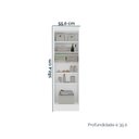 Ver imagem 4 de Armário Multiuso Aura 2 Portas 182x55cm Branco