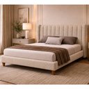 Ver imagem 1 de Cama Japonesa com Cabeceira Yeon Corea Queen Linho Bege - Sallar Home