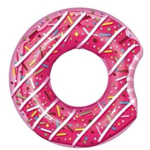 Boia Circular Donuts Rosa 107cm Rosquinha até 75 kg