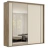 Guarda-roupa Casal Imperium 2 Portas 6 Gavetas com Espelho 100% Mdf Carvalho/off-white - - 3
