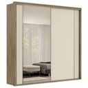 Ver imagem 3 de Guarda-roupa Casal Imperium 2 Portas 6 Gavetas com Espelho 100% Mdf Carvalho/off-white -