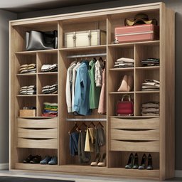Guarda-Roupa Casal Imperium 2 Portas 6 Gavetas com Espelho 100% Mdf Carvalho/Off-White - - 4