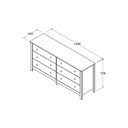 Ver imagem 4 de Cômoda Ditália 6 Gavetas Dm-221 Branco