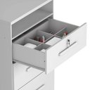 Ver imagem 5 de Comoda 4 Gavetas 1 Nicho Primor 62x130 cm Branco Absoluto Zanz