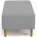 Ver imagem 6 de Puff Decorativo Sala de Estar Cléo Pés Palito 90cm Corino Cinza