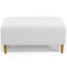 Puff Decorativo Sala de Estar Cléo Pés Palito 90cm Corino Branco - 3