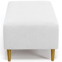 Ver imagem 6 de Puff Decorativo Sala de Estar Cléo Pés Palito 90cm Corino Branco