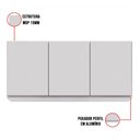 Ver imagem 3 de Armário Aéreo de Cozinha 03s Tina 120cm Branco