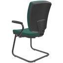 Ver imagem 7 de Kit 2 Cadeiras de Escritório Fixa Executiva Office Preto Slim Alta Flexi P03 Poliéster Verde - Lyam 