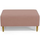 Ver imagem 3 de Kit 2 Puffs Decorativo Sala de Estar Cléo Pés Palito 90cm Suede Rosê
