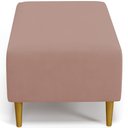 Ver imagem 6 de Kit 2 Puffs Decorativo Sala de Estar Cléo Pés Palito 90cm Suede Rosê