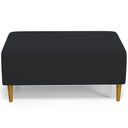 Ver imagem 3 de Kit 2 Puffs Decorativo Sala de Estar Cléo Pés Palito 90cm Suede Preto