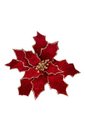Ver imagem 1 de Poinsetia Decorativa Vermelha e Dourada 74cm